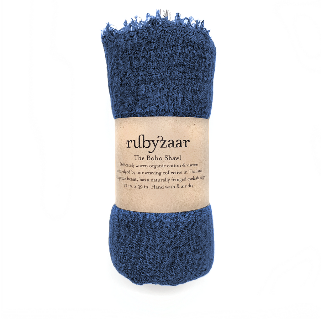 BOHO SHAWL - COBALT