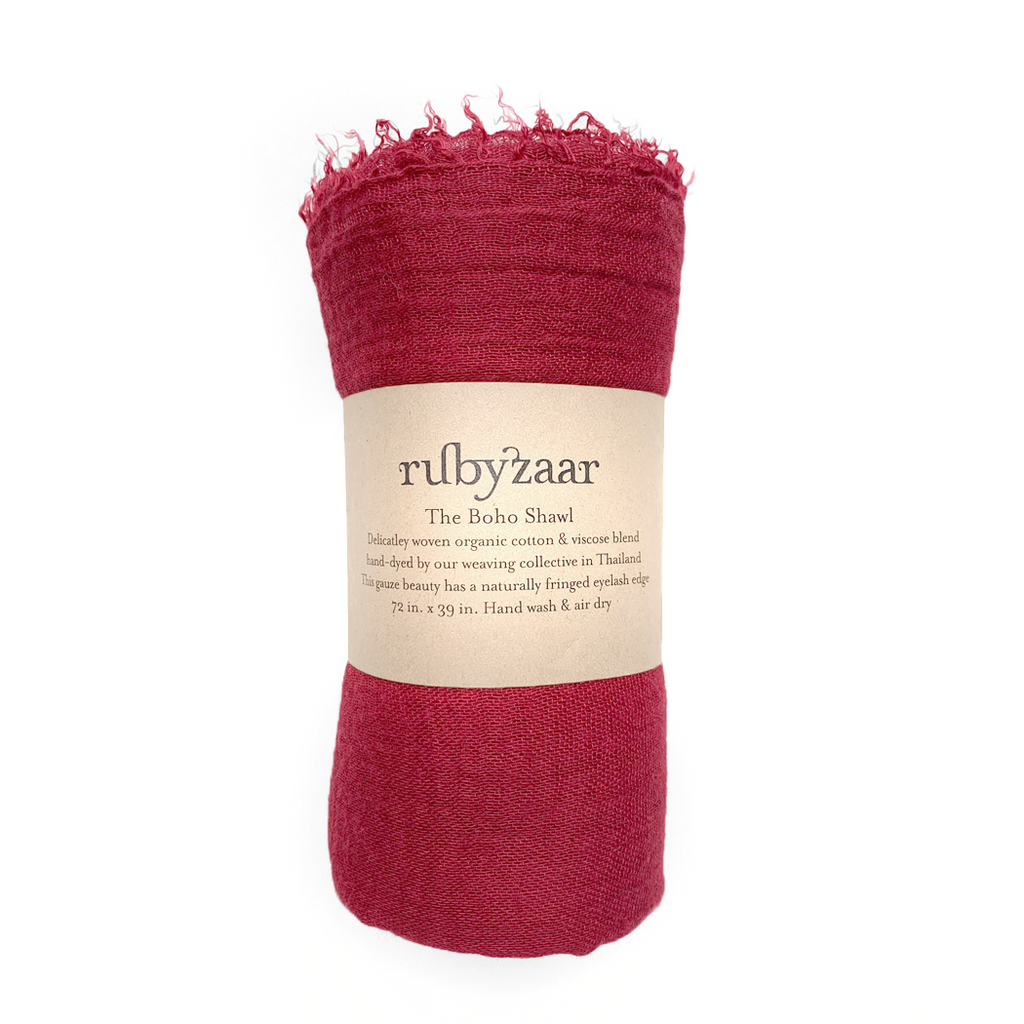 BOHO SHAWL - CRIMSON