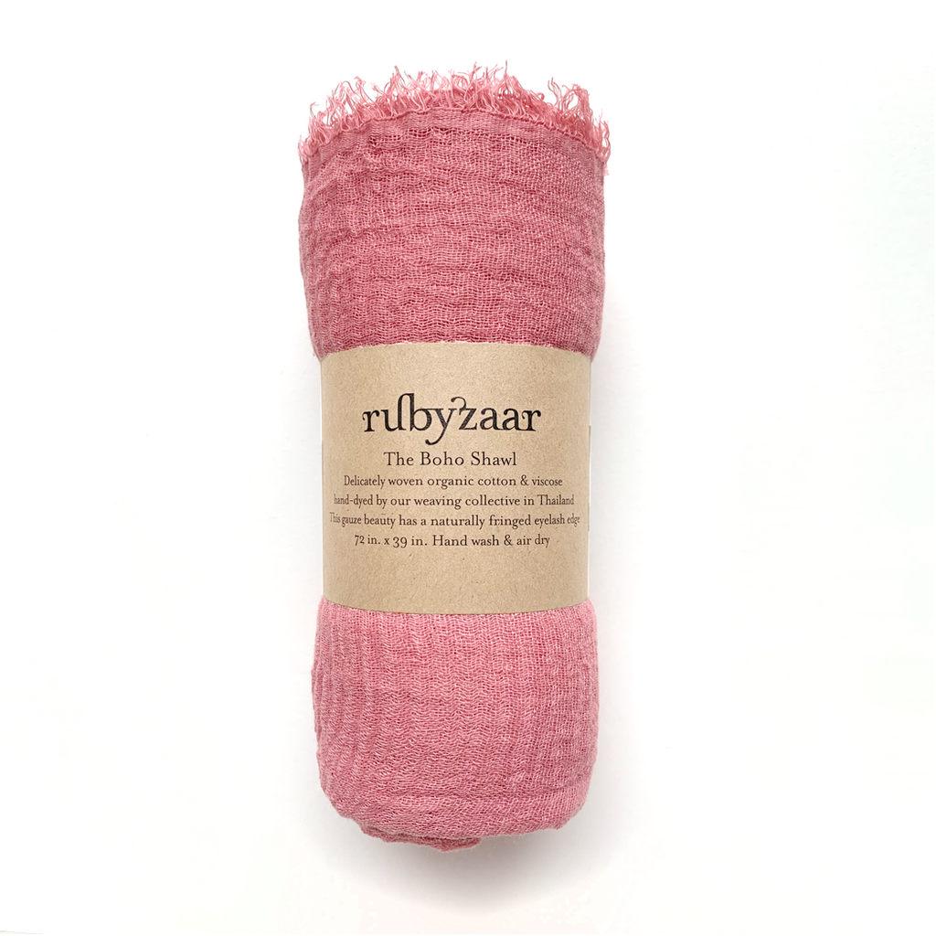 BOHO SHAWL - LIGHT PINK