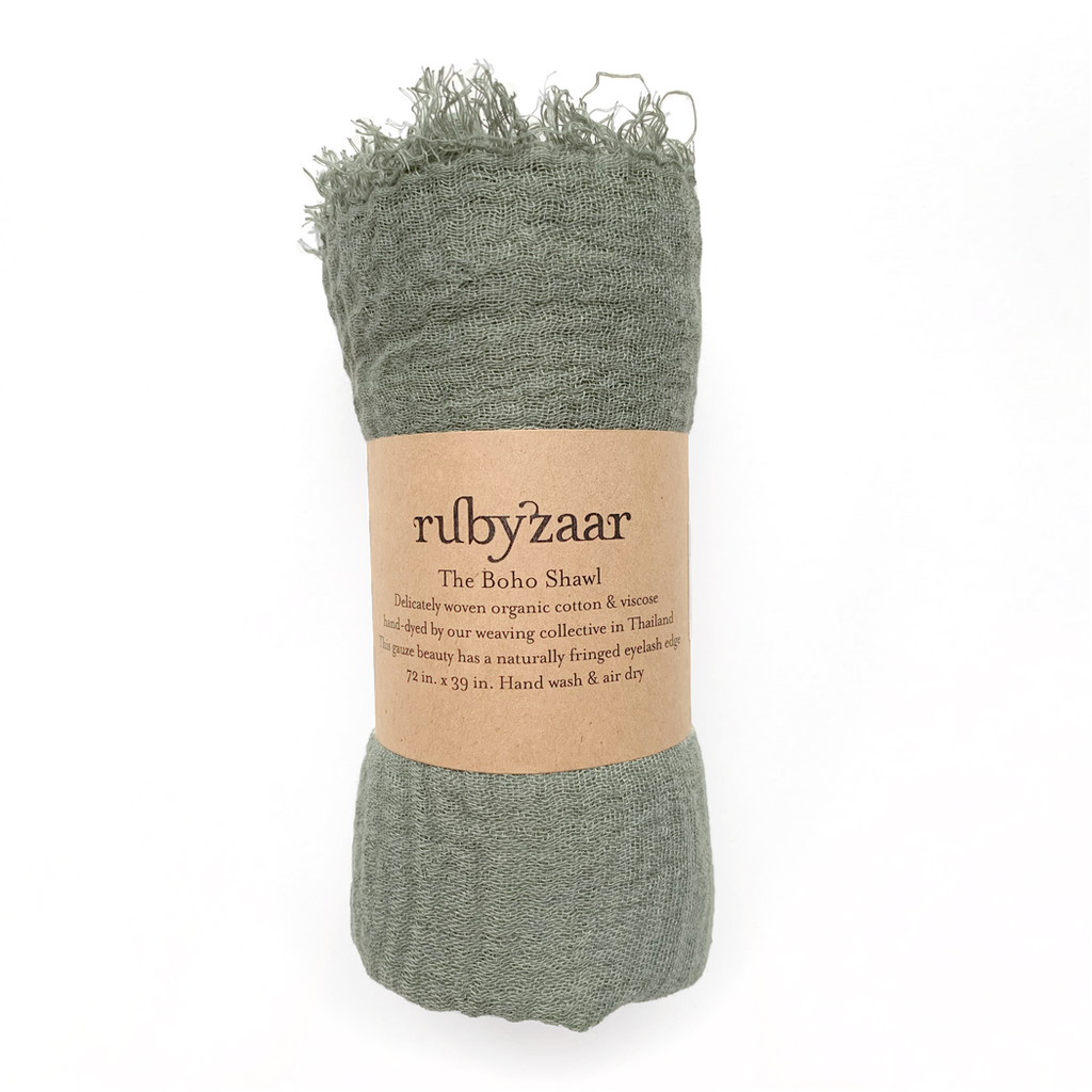 BOHO SHAWL - SAGE